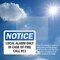 Signmission Local Alarm Only In Case Of Fire Call 911 OSHA Notice Sign, Plastic, 10in W x 7in L, 2PK OS-2PACK-NS-P-710-L-14025 - alternate 2